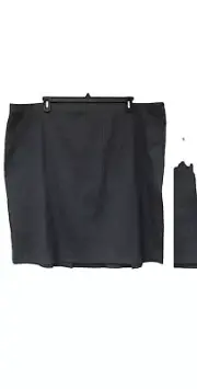 Lane Bryant Women's Size 26 Straight & Pencil Skirt Gray Black Cotton Blend