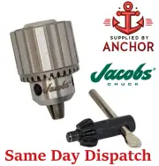 Jacobs 6255 Heavy Duty Drill Chuck 0-6.5mm Capacity K7 Key 3/8-24 Mount #122