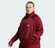 Adidas Aeroready Women’s Game & Go Quarter Zip Sweatshirt Burgundy Plus Size 2X