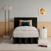 Yona Fold Out Cardboard Bed and Bedhead Bundle - Black Single