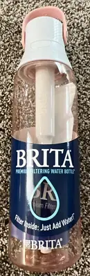NWT Brita Premium Filtering Water Bottle 26 Oz Blush Rose Pale With Filter