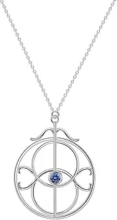 [Lugzhuin] Eye Of Elena Pendant Necklace for Women Men Stainless Steel Throne Of Glass Bookish Charm Neck Chain Statement Jewelry, Zinc, No Gemstone