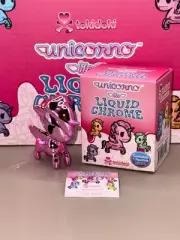 tokidoki Liquid Chrome Unicorno Lite “Cotton Candy Chrome (Pink)” w/Box/Guide