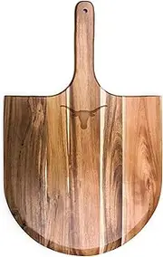 PICNIC TIME NCAA Texas Longhorns Acacia Wood Pizza Peel, Serving Pizza Paddle, Bread Peel, (Acacia Wood)