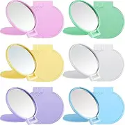 Jetec 18 Pieces Compact Mirrors Bulk Gifts Mini Vintage Pocket Mirrors for Purse Small Portable Folding Round Makeup Stuffs for Travel Daily Use Party Favors Women (Macaron Colors)