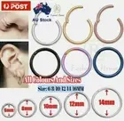 1PC Hinged Segment Hoop Earrings Sleeper Septum Clicker Ear Nose Body Piercing