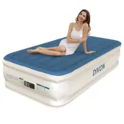 Twin Air Mattress with Built in Pump Raised,18”Single Inflatable Mattress in ...
