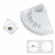 100PCS 40mm Paper Staple Coin Holders Storage Clip Case 2"x 2" Suit Penny Round