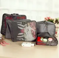 在飛比找樂天市場購物網優惠-韓式旅行 五件組 旅行收納袋 行李箱壓縮袋旅行箱 包中包旅用