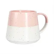 Nicola Spring Dipped Flecked Stoneware Belly Mug - 370ml - Dusty Pink