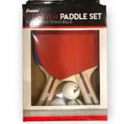 NEW Franklin Sports 2 Player Paddle Set with 3 Table Tennis Balls