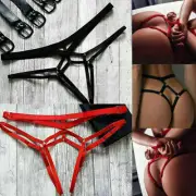 Sexy Lingerie Women's Crotchless Bandage Thongs Panties G String Underwear AU