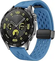 [Nixiamy] Magnetic Watch Band 18mm 20mm 22mm Quick Release Soft Silicone Magnetic Sport Watch Band,Folding Clasp Magnetic Replacement Watch Strap for Men Women