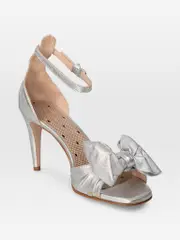 Red Valentino Sliver Leather Bow Heels