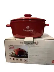 NIB EMILE HENRY Flame Round STEWPOT DUTCH OVEN COCOTTE 4.2 Qt Kitchen