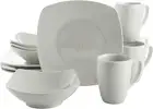 (12Pcs) Gibson Home Amelia Court Porcelain Chip and Scratch Resistant Dinnerware