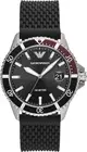 [Emporio Armani] Watch DIVER AR11341 Men's Black Genuine Imported Product