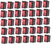 SOLUSTRE 35pcs Power Button On Off Button Toggle Switch Extension Cord Winch Power Switch Ac Adapter Electric Rocker Console Electric Scale Double Switch Changeover Red Plastic