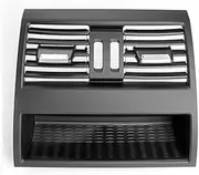USTKWZ Rear Fresh Air Conditioning Vent Outlet Chrome Plain Black Grille Panel，Compatible with BMW 5 Series F10 F11 F18 520i 523i 525i 528i 535i(Model A NO Chrome)