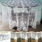 Christmas Rectangle Round Lace Party Tablecloth Table Cloth Cover Dinner Decors