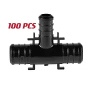 100 PCS EFIELD Poly Crimp Pex Fitting 3/4" X 3/4" X 1/2" Tee With Position Tab