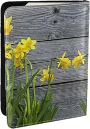 [JEJEA] Bouquet of Daffodils Print Travel Organizer Credit Cards Case Passport BookPassport Holder Cover Wallet forTraveling,, Black, One Size