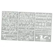 No.34 Metal Stencils, Pyrography, Wood Burning kit 3 PCS Templates, Letters