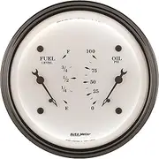 Auto Meter 1613 Old TYME White Oil/Fuel Dual Gauge