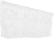 GARVALON Short Kitchen Curtains 145x60cm White Short Window Curtain Easy to Hang
