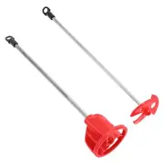 Paint Mixer Attachment Set of 2 - 14" Drill Paddle Mixer with 1/4" Round & 5/...