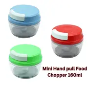 160ml Mini Pull String Garlic Onion Ginger Chili Chopper Manual Food Processor
