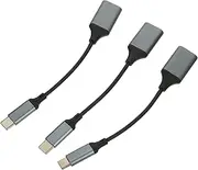 3 Pcs USB C to USB 30 Adaptor OTG Cable for Type C Devices Compatible with S9 Pixel and More Black USB C to USB 30 Converter