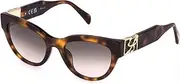 [Blumarine] SBM866S Sunglasses 0752 AVANA SCURA LUCIDA 53/20/140 Female, 0752 Avana Scura Lucida, 53-20-140