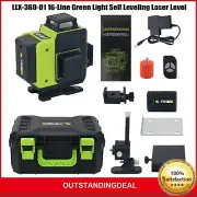 LFINE LLX-360-01 16-Line Green Light Self Leveling Laser Level with Box os67