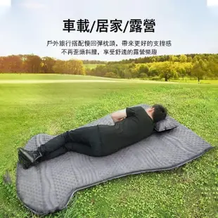 【Londee】戶外旅行便攜充氣枕 3D海綿自動充氣枕頭(露營枕頭 旅行枕 壓縮枕 靠枕)
