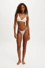 [Body] Body - Sporty Mesh Tanga G String Brief - Lemon icing/ballard blue L LEMON ICING/BALLARD BLUE
