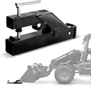 EBESTTECH Bucket Hitch for Tractor, 1PC Clamp On Trailer Hitch Receiver 2 Ball Mount Adapter Compatible with Deere Bobcat Bucket (Black)