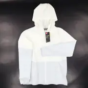 Under Armour Jacket Boy's XL UA Storm Squad Ivory Gray Windbreaker NEW