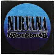 NIRVANA NEVERMIND WAVY LOGO WOVEN SEW OR IRON ON PATCH OFFICIALLY LICENSED