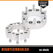 (2) 2 inch Conversion Wheel Adapters 8x6.5/ 8x165.1 to 8x180 For Chevy GMC 8 Lug