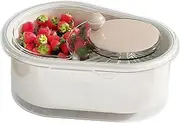 Fruit Cleaner Spinner | Small Salad Washer and Spinner | Fruit and Vegetable Washer Spinner | Fruit Washer Spinner with Scrubber | Manual Fruit Drainer Salad Dryer with Colander Bowl for Kitchen