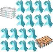 16 PCS Baking Sheet Stackers, Amaezorx Baking Tray Sheet Pan Stackers, Reusable Trays Stacking Holder, Baking Cookie Sheet Stacking Clips, Kitchen Gadgets Accessories
