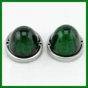 Classic Watermelon Glass Flush Mount Green LED Lens Light -Set of 2 -81866