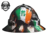 Custom Hydrographic Safety Hard Hat IRELAND SKULLS PRO CHOICE WIDE BRIM