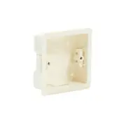 Single Cavity Back Box 1 Gang 25mm Cream Slim Electrical For Static Caravan