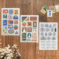 在飛比找樂天市場購物網優惠-手帳裝飾 郵票造型 轉印貼紙 3入 ◆ Dimanche感壓