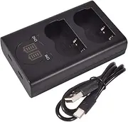 DSTE Dual USB Charger with LCD Display Compatible for BP-511 BP511 BP511A BP-511A and Canon EOS 20D, 20Da, 300D, 30D, 40D, 50D, 5D, D30, D60, DM-MV100Xi, DM-MV400, DM-MV430, DM-MV450, DM-MVX1i Camera