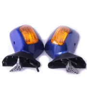 Blue Rear View Mirrors Turn Signals Fit For Honda Goldwing GL1800 2001-2017 L&R