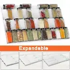 2x Spice Rack Drawer Organizer 4 Tier Expandable Tray Adjustable Storage Kitchen