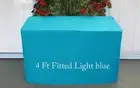 Trestle Table cover tablecloth Fitted Light Blue fit 4 foot market fair folding